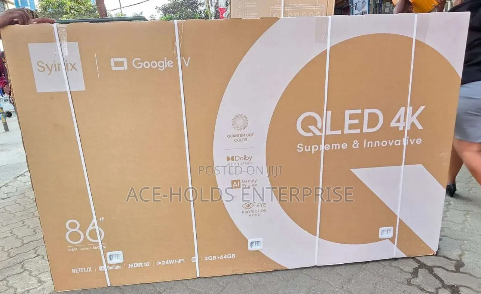Syinix 86 Inches Google Qled TV 4k - Dolby Vision Atmos