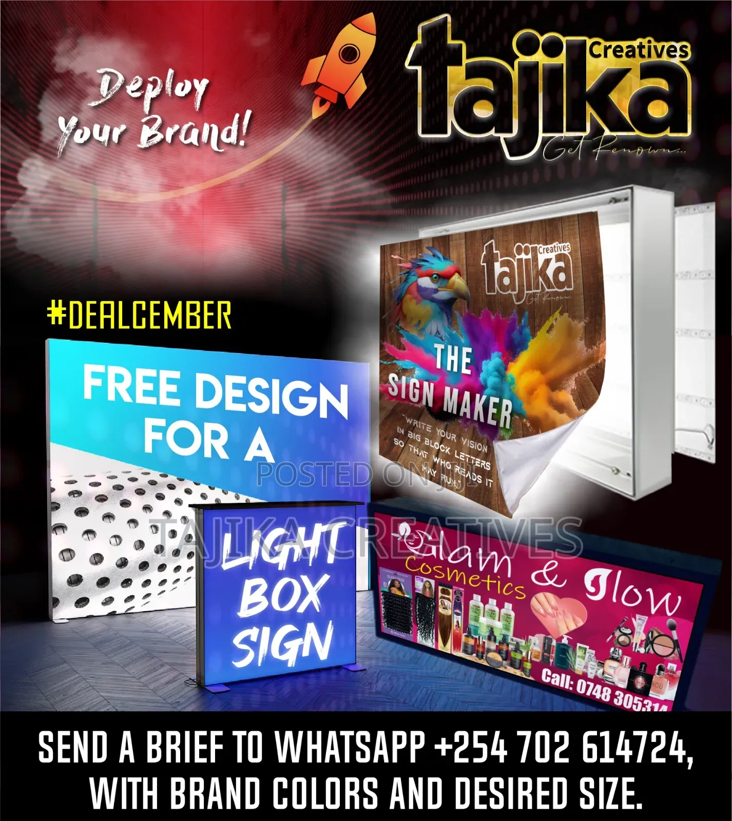 Salon Light Box Signage