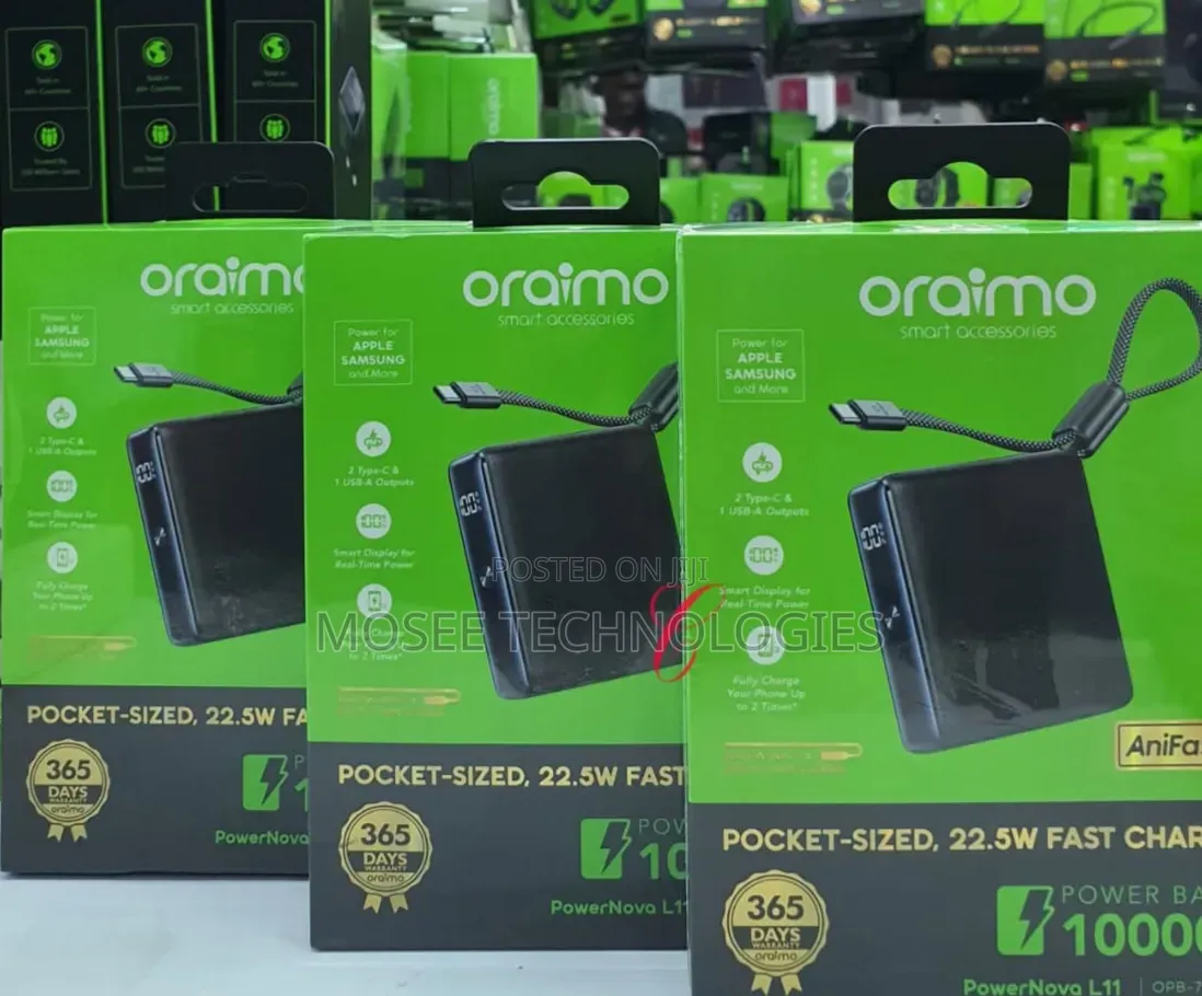 Oraimo PowerNova L11 OPB-7103C – Compact Fast Charging Power Bank