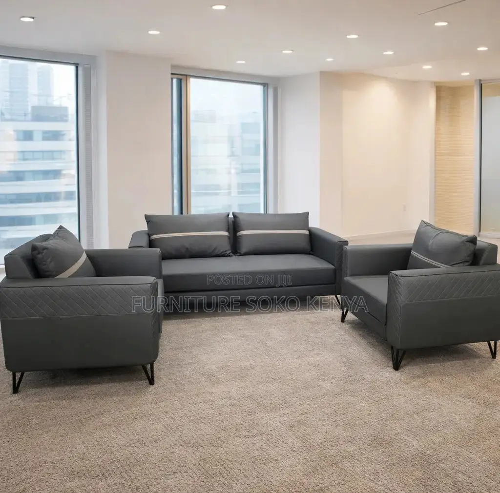 Executive Sofa Set | Five Seaters Leather Modern Sofas