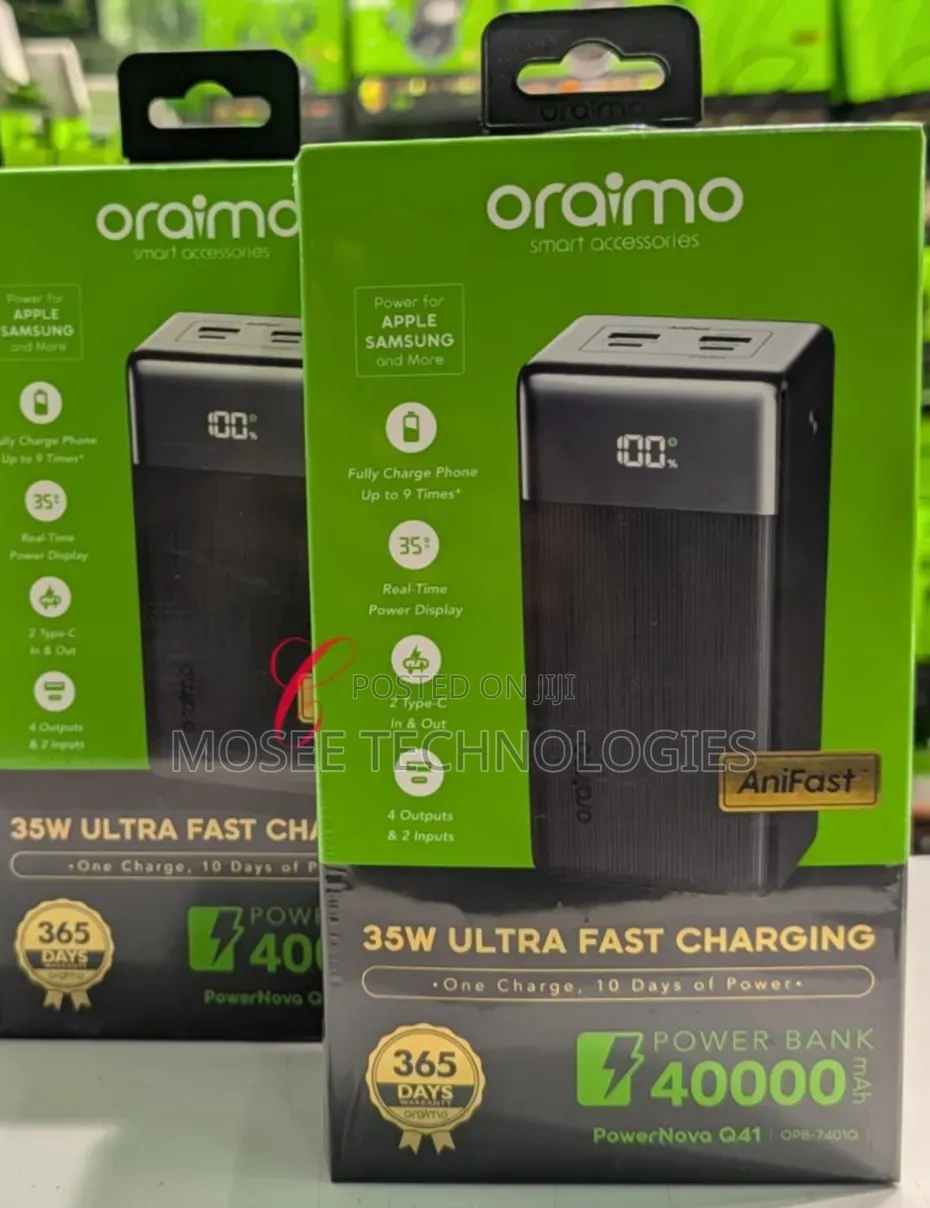 Oraimo PowerNova Q41 40000mAh 35W Fast Charging Power Bank