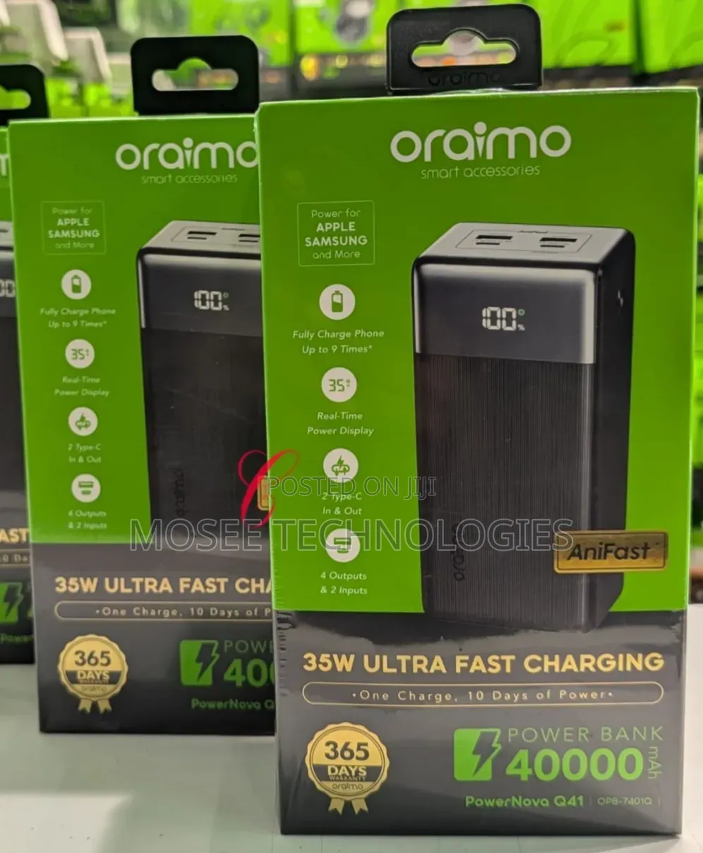 Oraimo PowerNova Q41 40000mAh 35W Fast Charging Power Bank