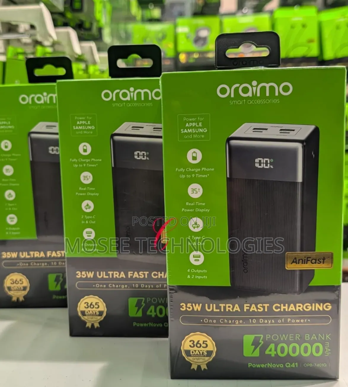 Oraimo PowerNova Q41 OPB-7401Q – High-Capacity Power Bank