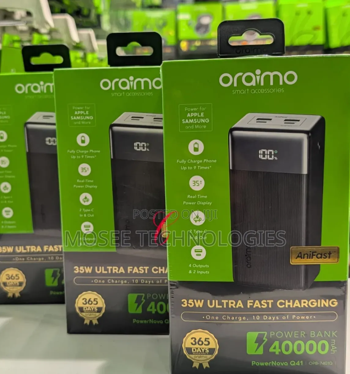 Oraimo PowerNova Q41 OPB-7401Q – 40000mAh 35W Power Bank