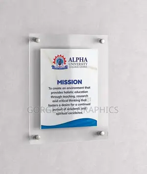 Wall-Mounted Acrylic Sign Holder Branding