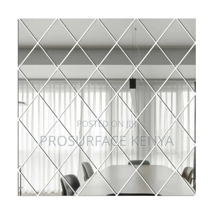 Peel-and-Stick Diamond Acrylic Mirrors Silver