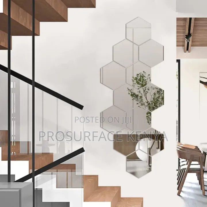 Hexagonal Wall Mirrors for Bedroom Decoration