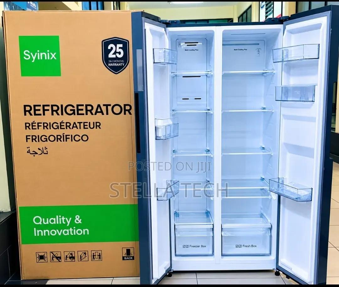 Syinix 460L Side-by-Side Refrigerator With a Built-in Water Dispenser