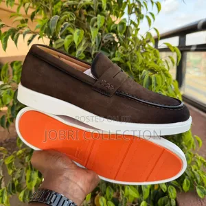 Santoni Suede Slip on Loafers