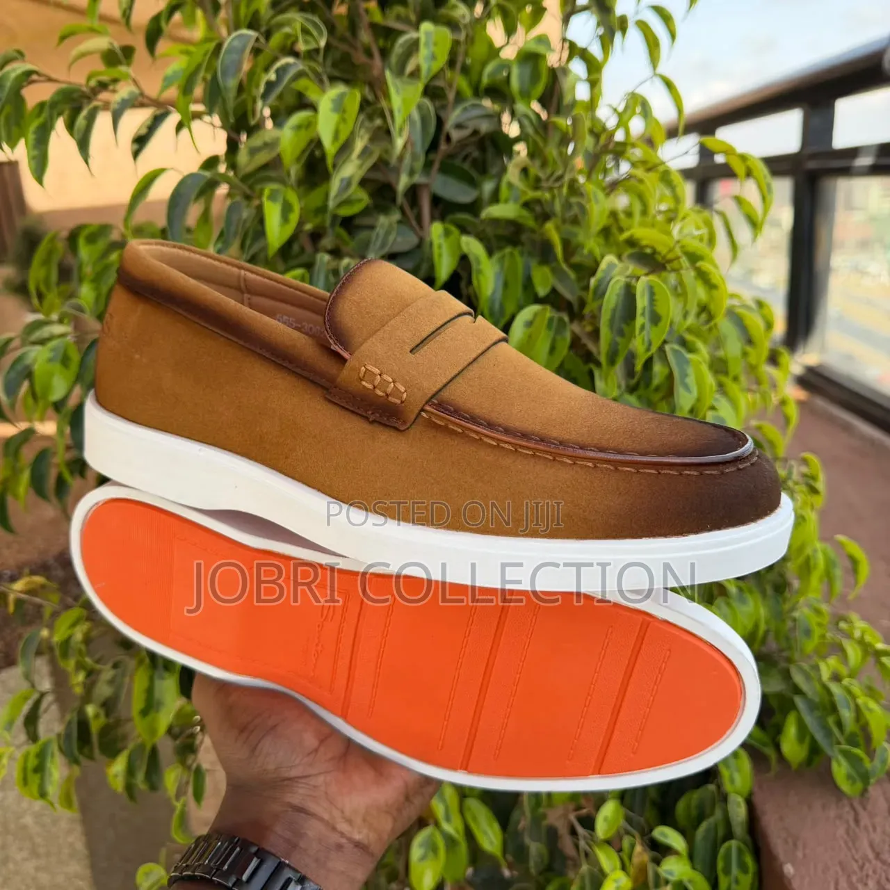 Santoni Suede Slip on Loafers