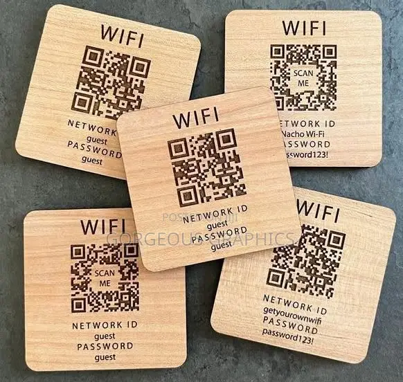 Custom-Made QR Code Table Menu Signs