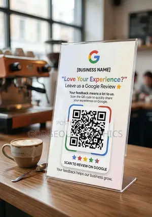 Custom-Made QR Code Table Menu Signs