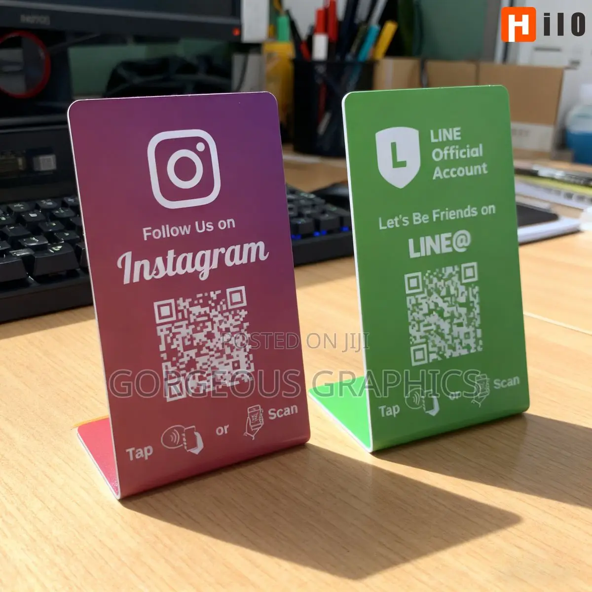 Custom-Made QR Code Table Menu Signs