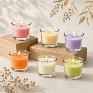 6pc Set of Scented Candle's in Glass