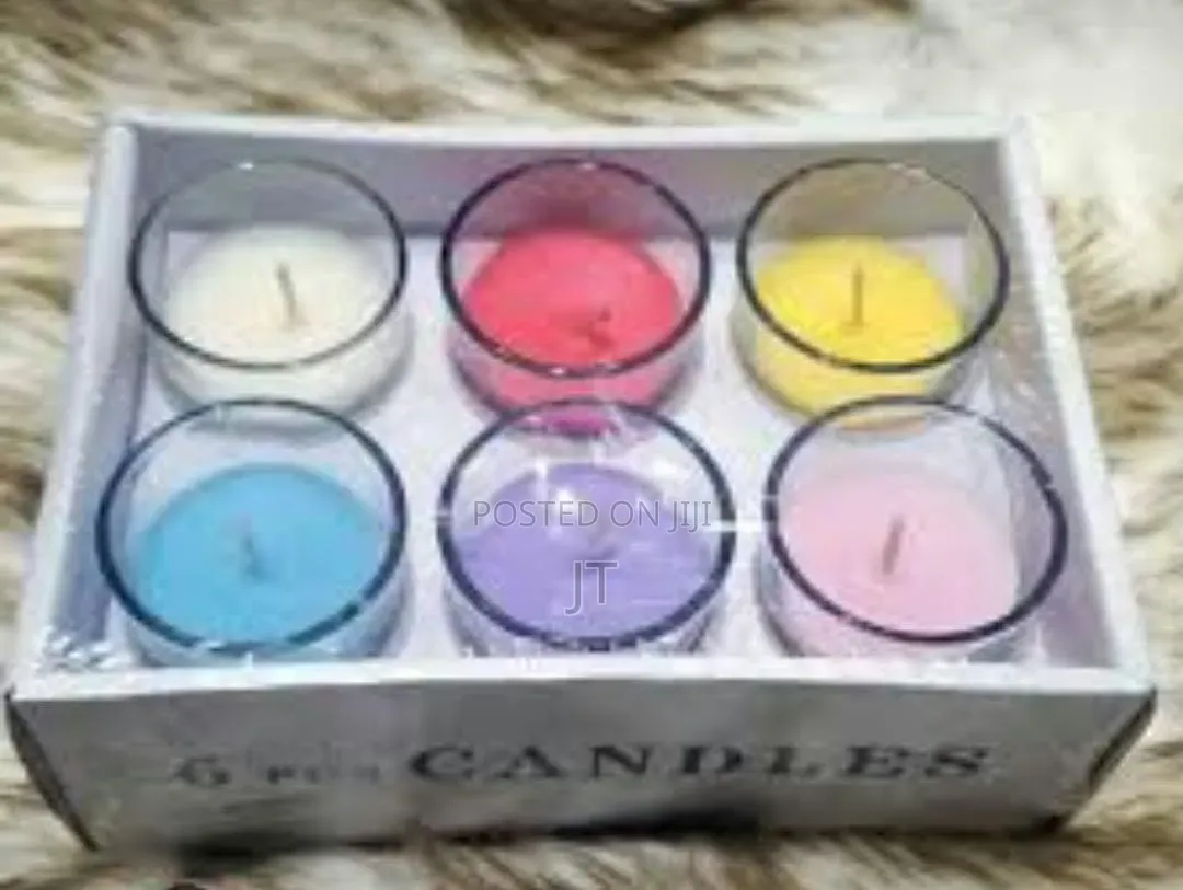 6pc Set of Scented Candle's in Glass