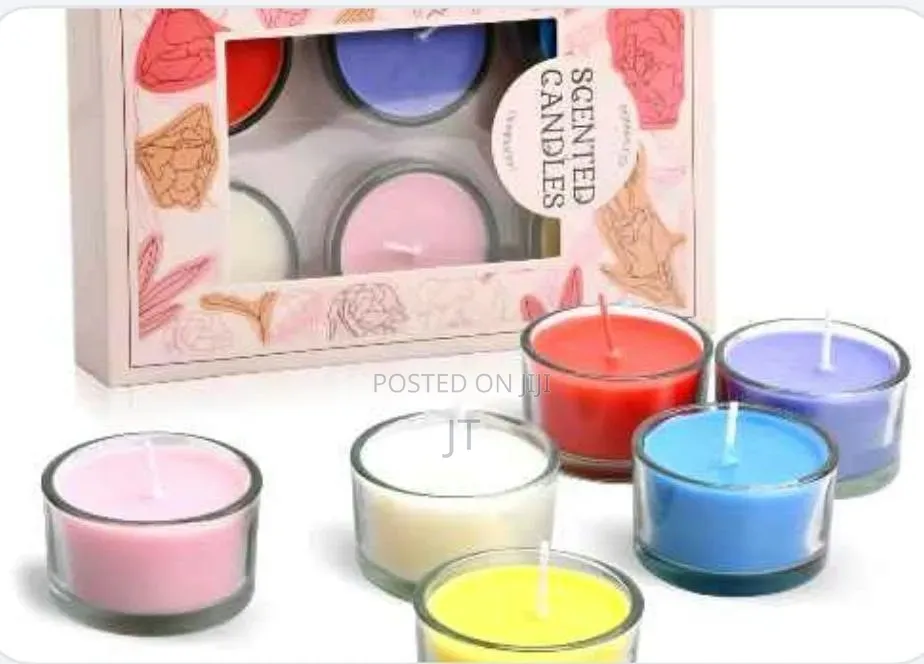 6pc Set of Scented Candle's in Glass