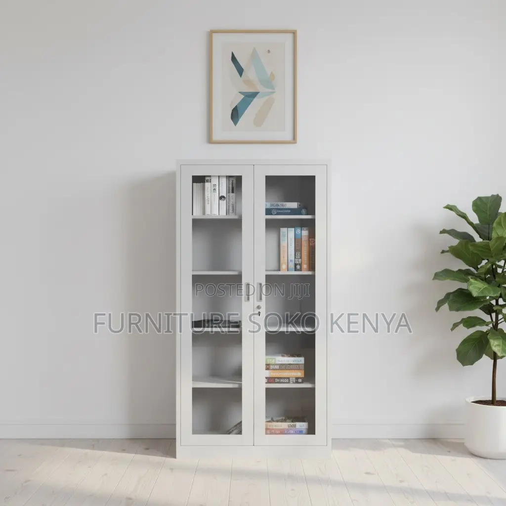 Executive Cabinet | Two Doors Glass Door | High Cabinet