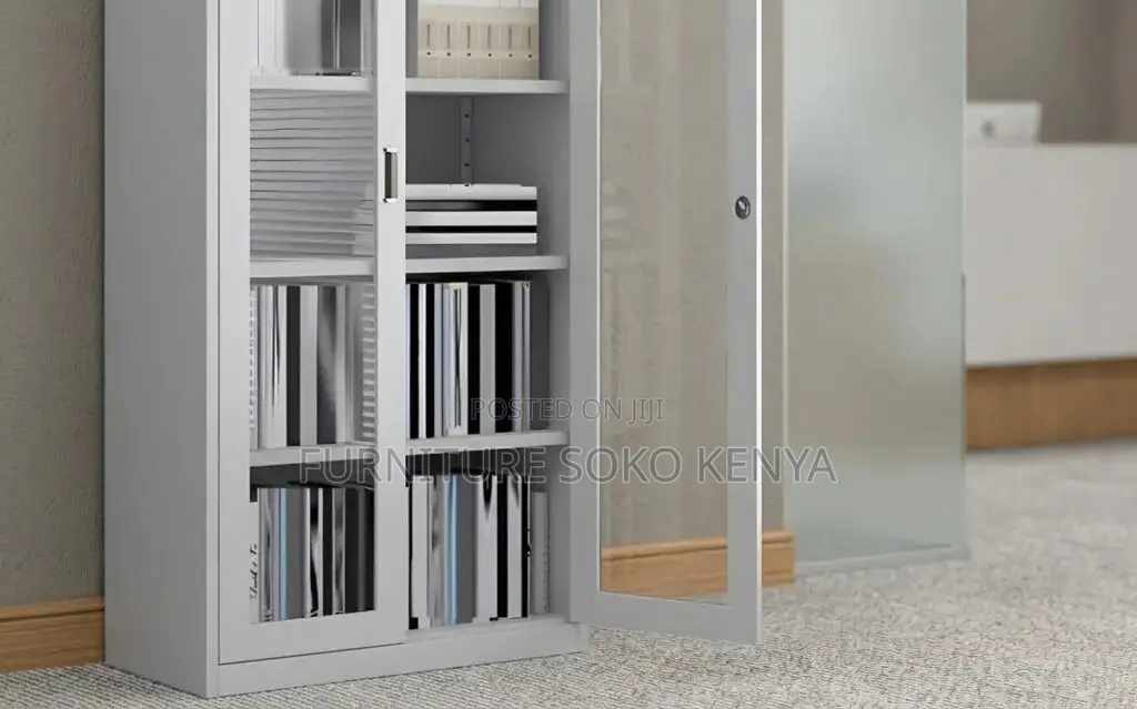 Executive Cabinet | Two Doors Glass Door | High Cabinet