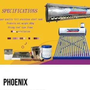 Phoenix Dc Solar Water Heater Pressurised 300ltrs Tube Type