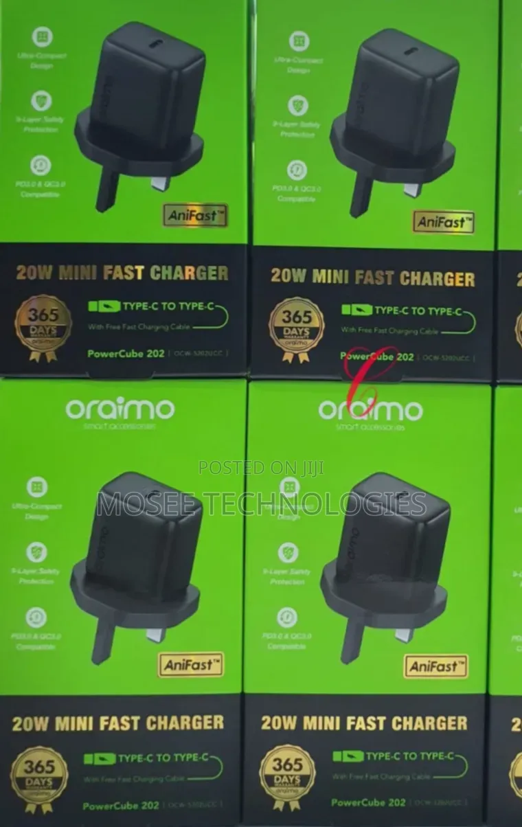 Oraimo 20W USB-C Mini Fast Charging Adapter