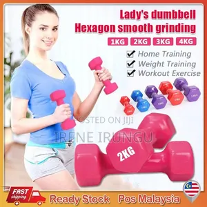 A Pair of 2kgs Vinyl Aerobic Dumbbells