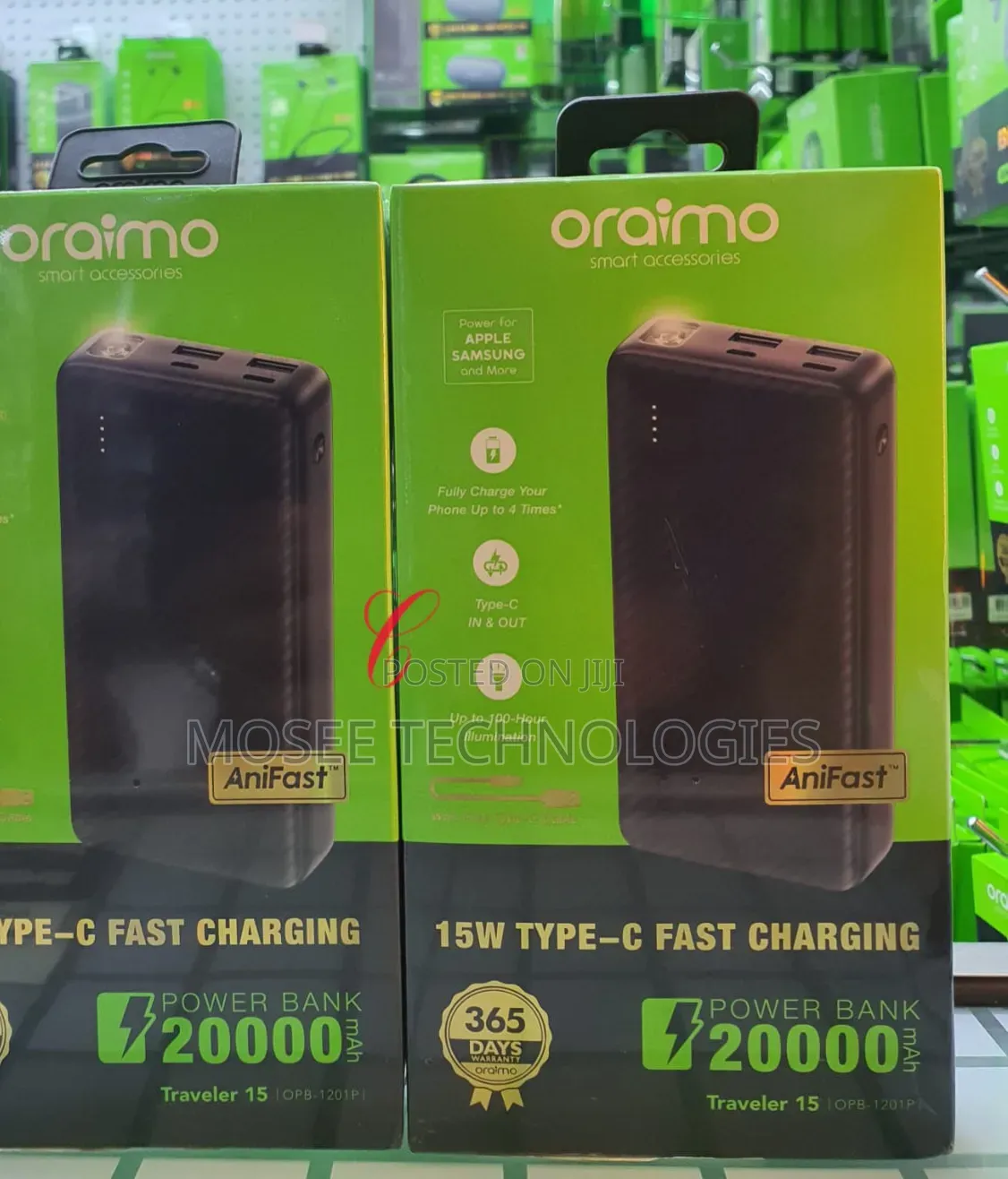Oraimo OPB-1201P Traveler 15 – High-Capacity Power Bank