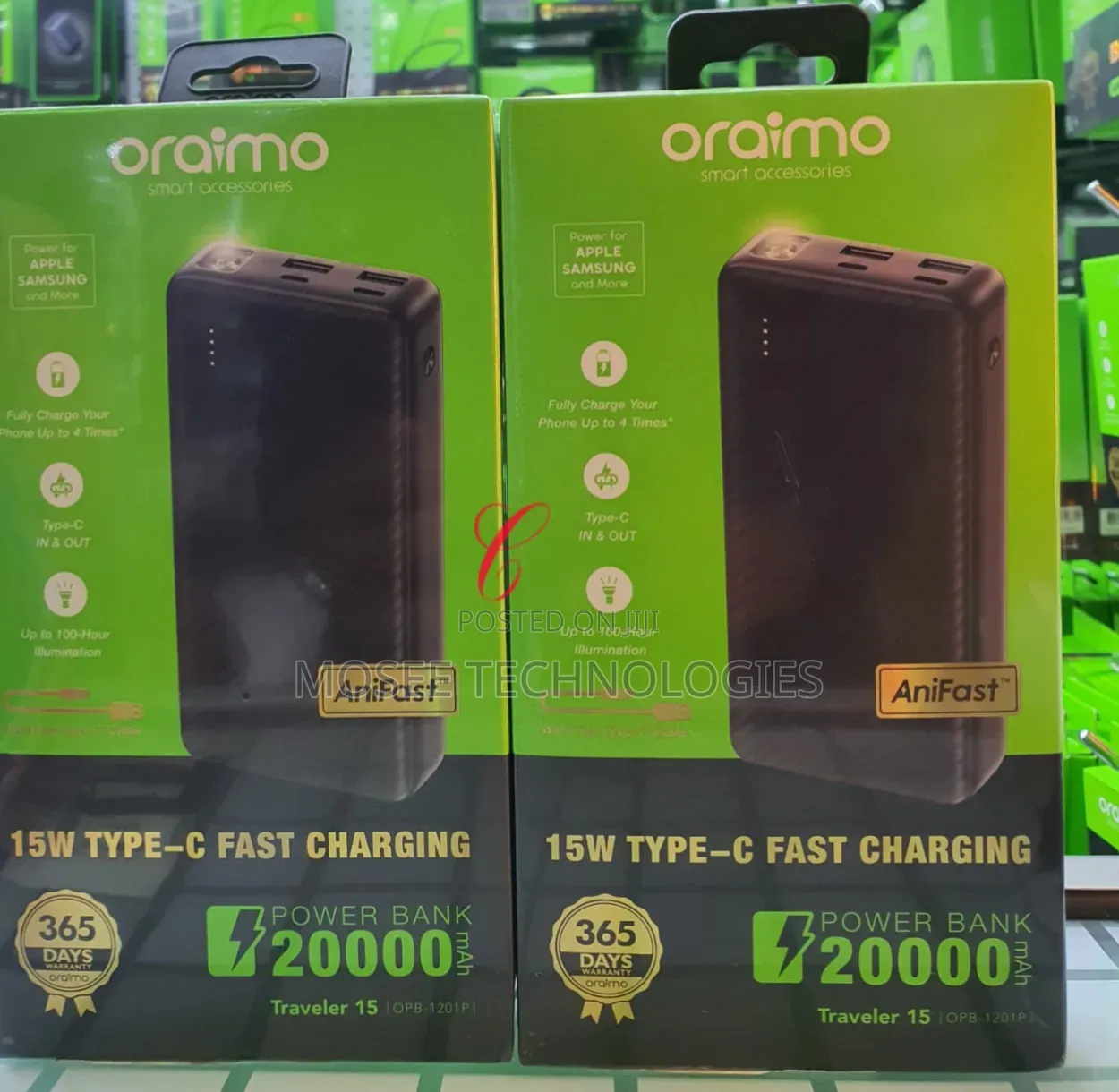 Oraimo Traveler 15 – 20,000mAh Portable Charger