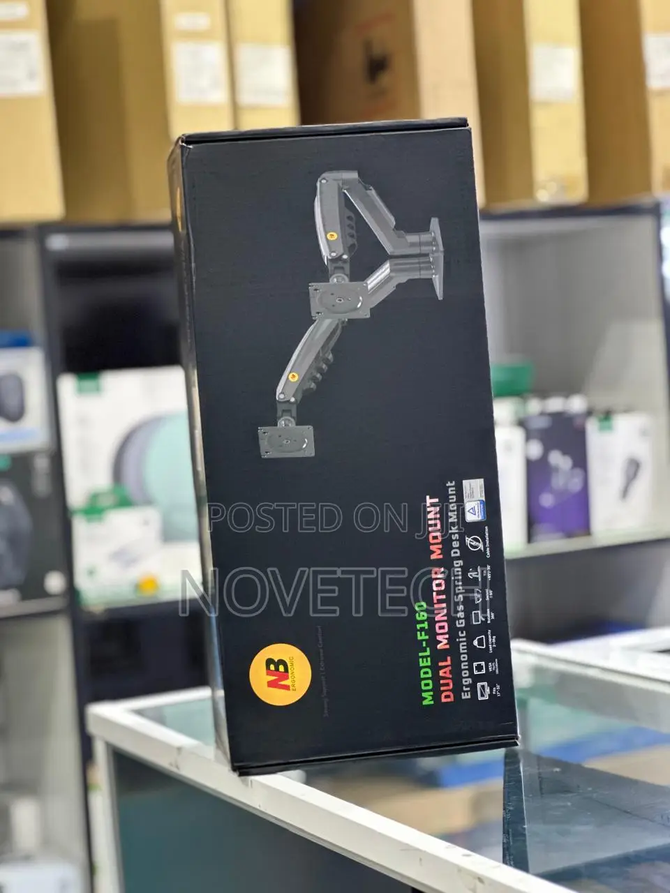 F160 NB Dual Monitor Desk Mount Stand Mount 17”-30”