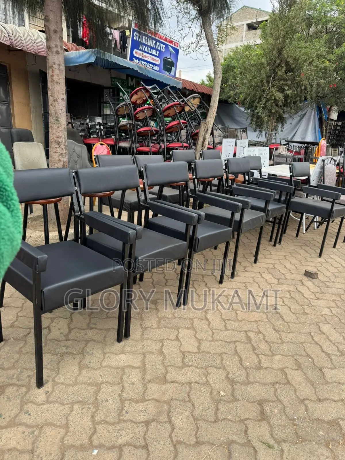 Black Office Arm Chair Leather