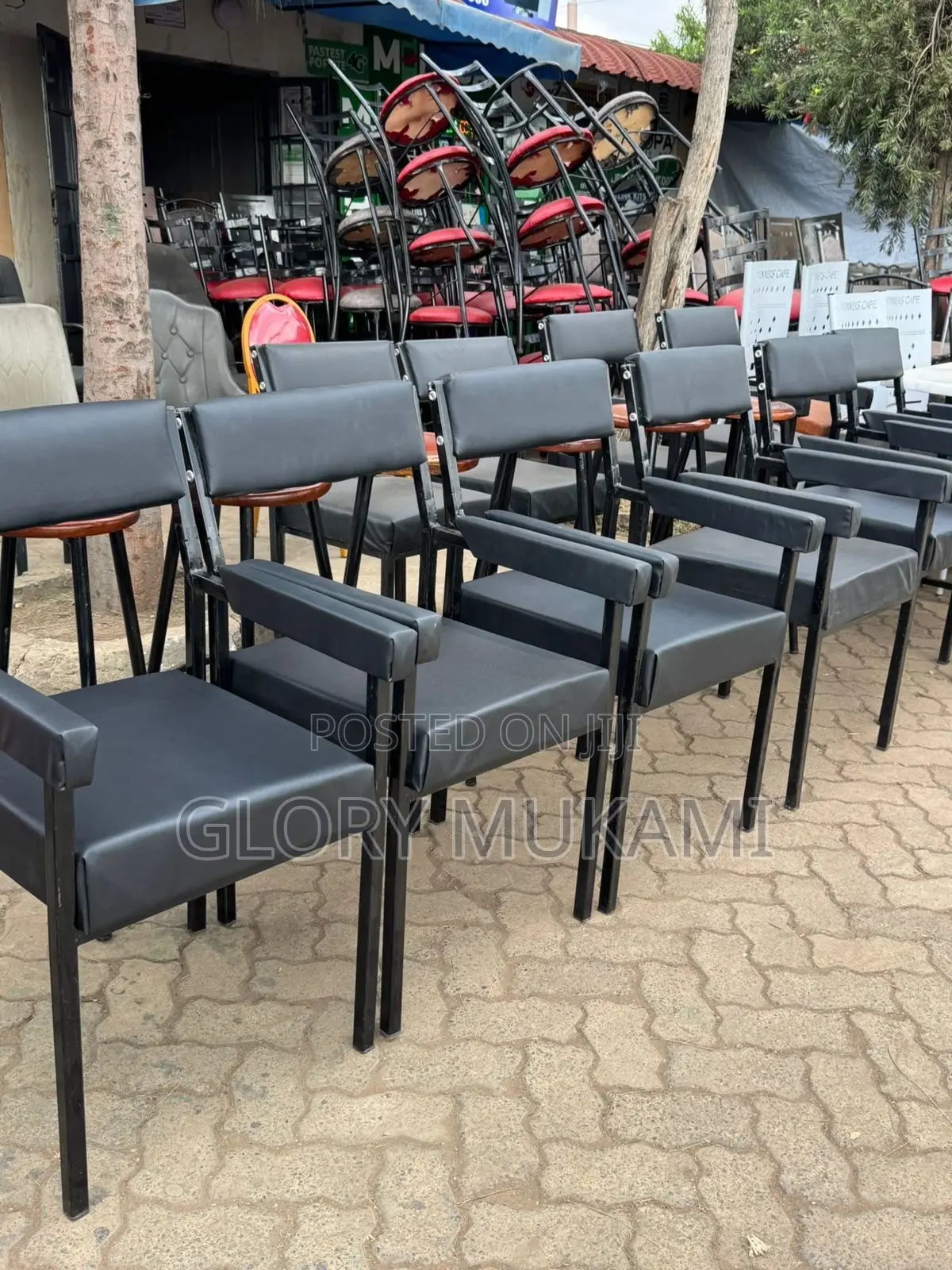 Black Office Arm Chair Leather