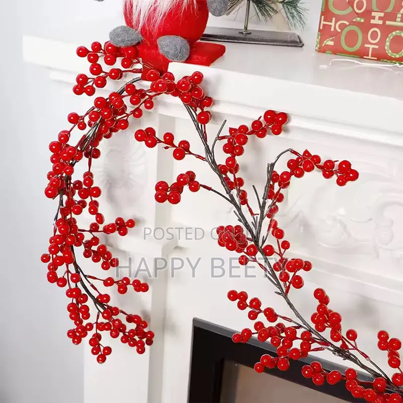 1Pcs 1.8M Artificial Cranberry Vine