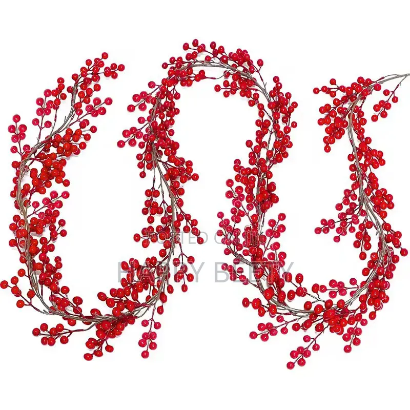 1Pcs 1.8M Artificial Cranberry Vine