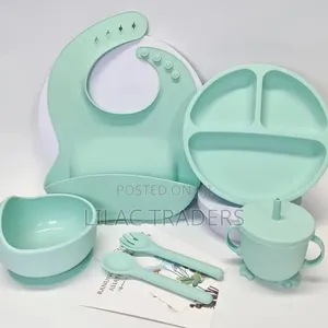 Soft Silicone Baby Feeding Cutlery Set – Pink, Green & Purple Pa