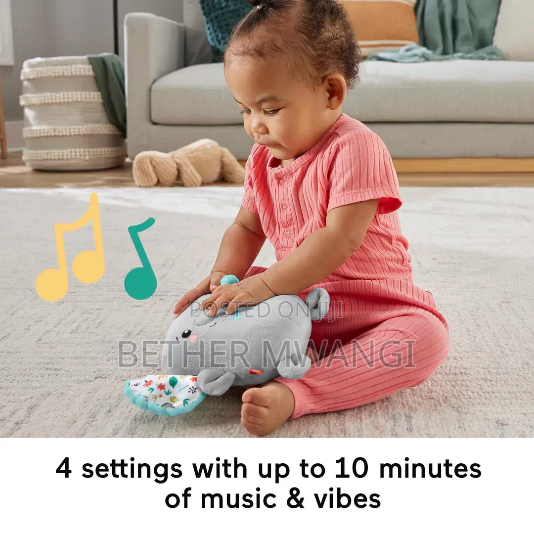 Fisher Price Plush Elephant Baby Toy Sound Machine