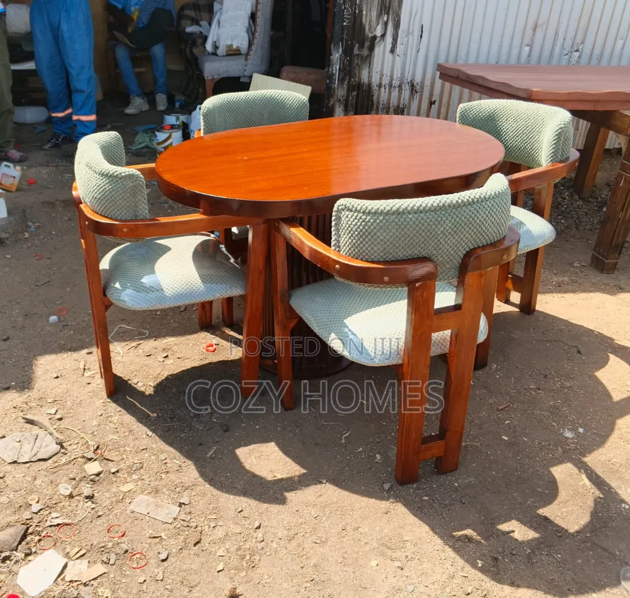 Dining Table Set, a "Scandi" 4 Seater Oval Dining Set