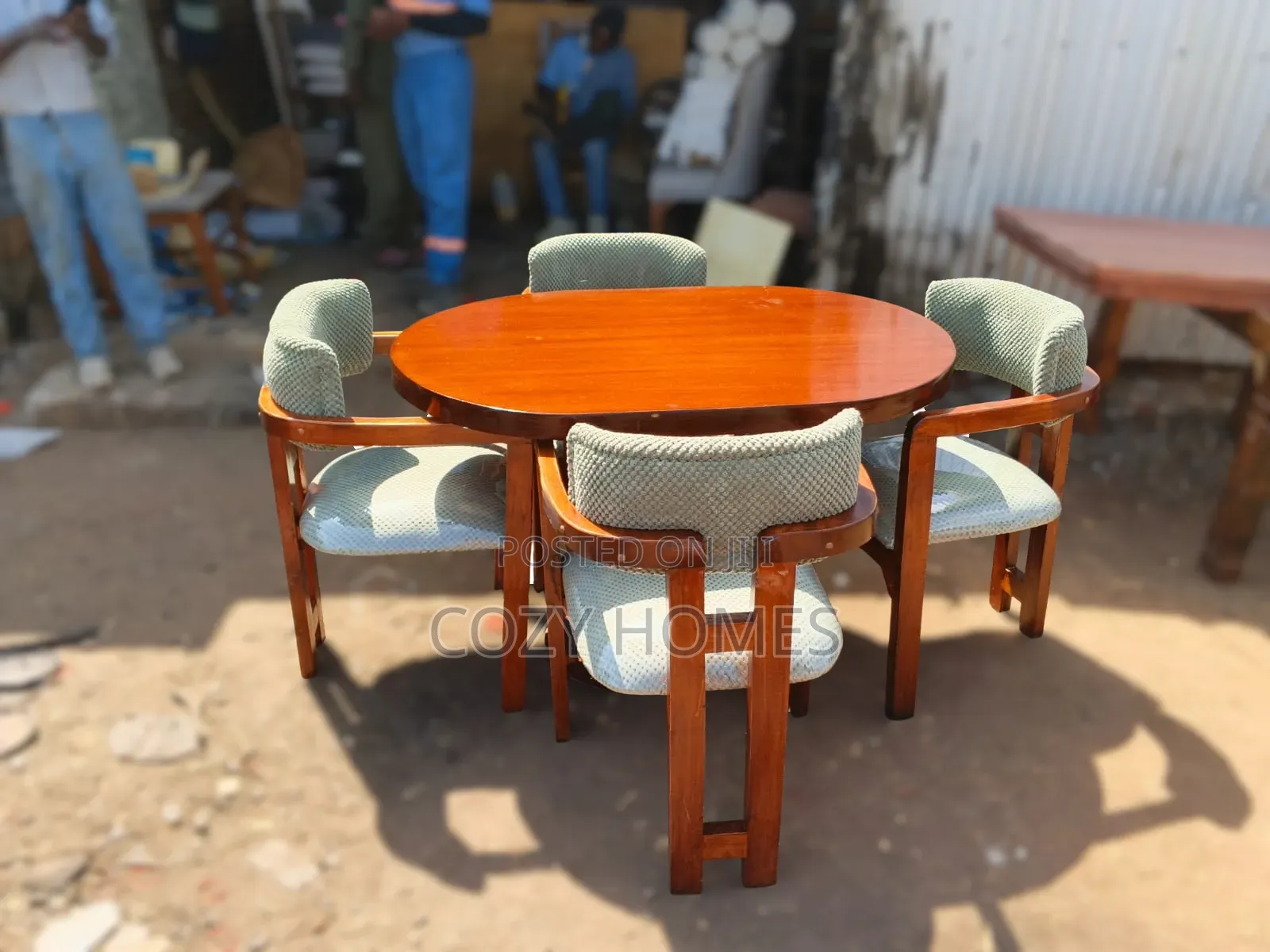 Dining Table Set, a "Scandi" 4 Seater Oval Dining Set