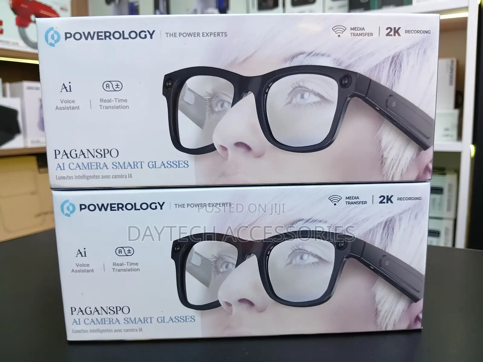 Powerology Paganspo AI Glass With Camera & Audio - Black
