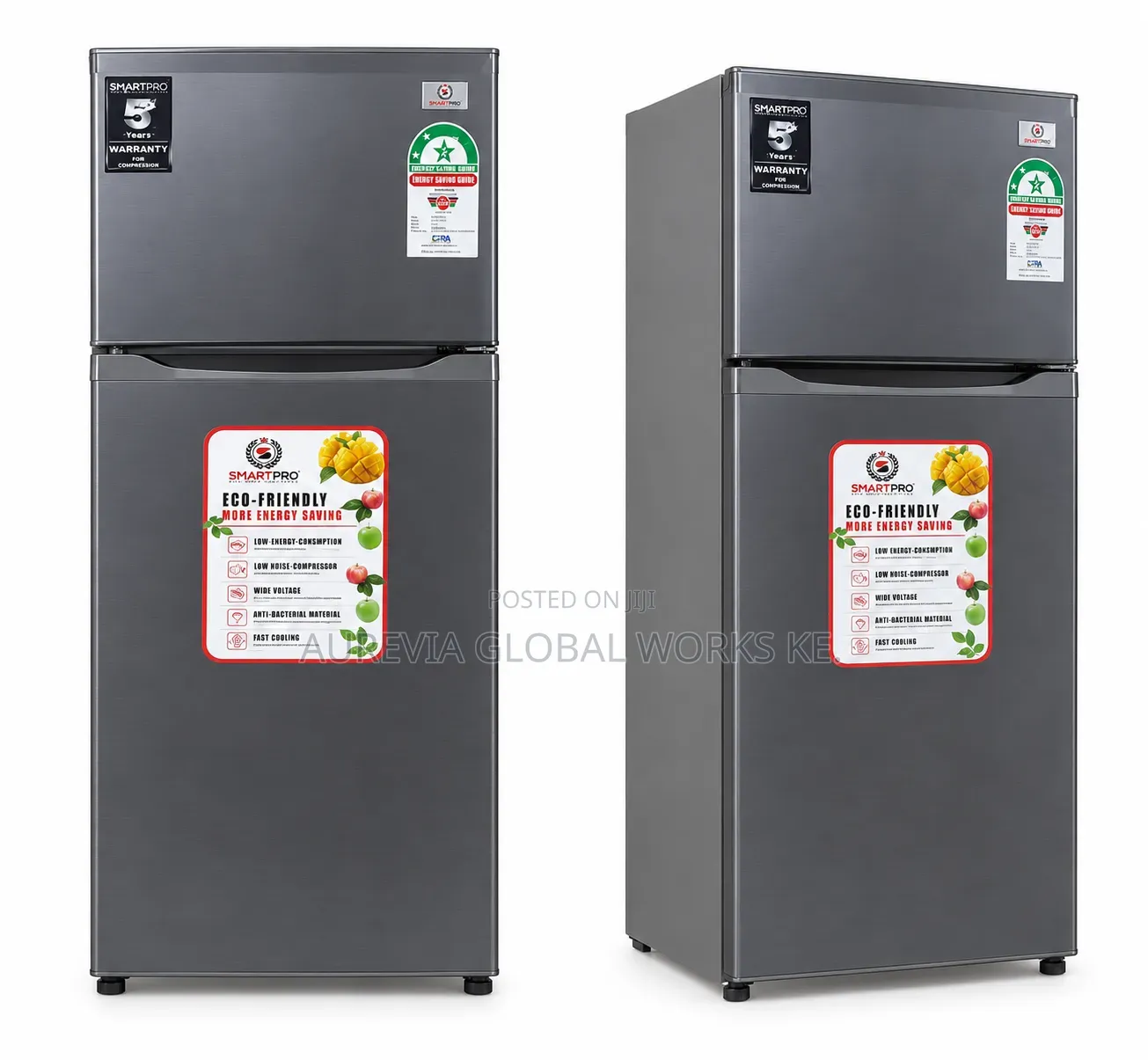 Smartpro 168 Litres Double Door Refrigerator (SFR-210DT-I)