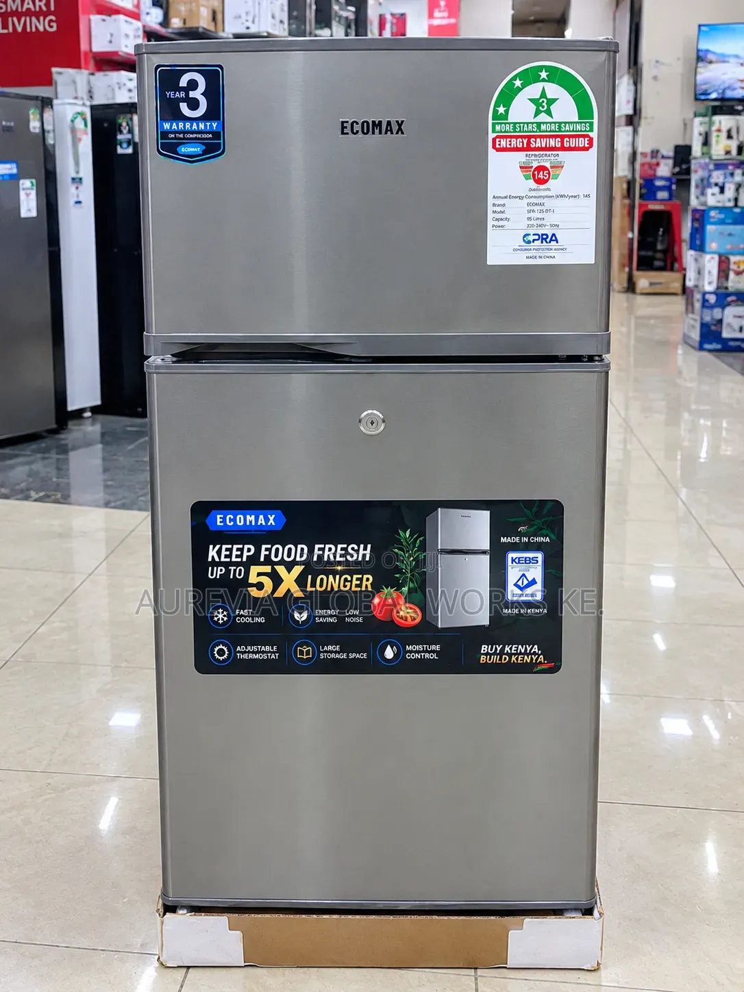 Ecomax 118l Double Door Refrigerator