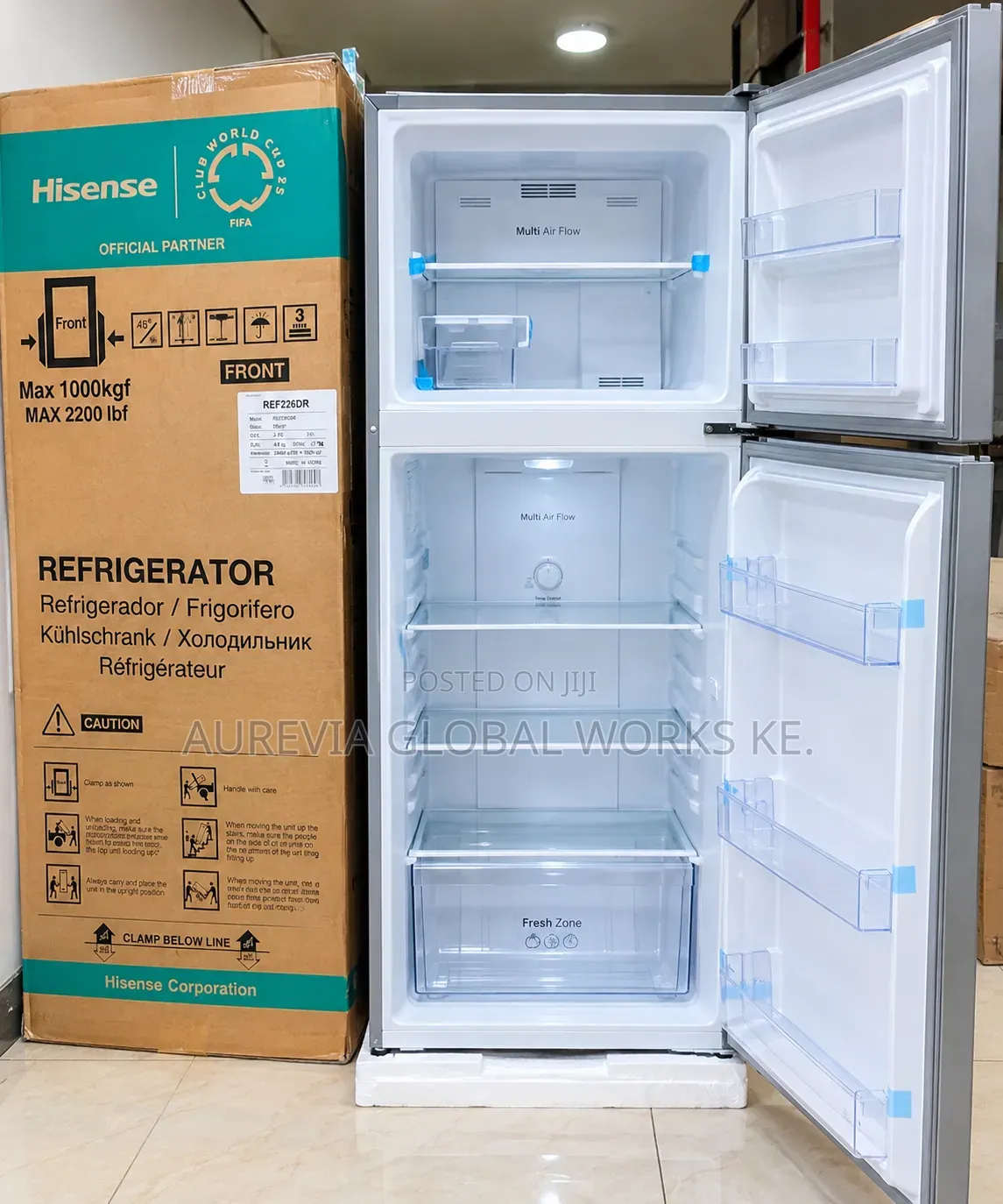 Hisense 230l No Frost Double Door Refrigerator
