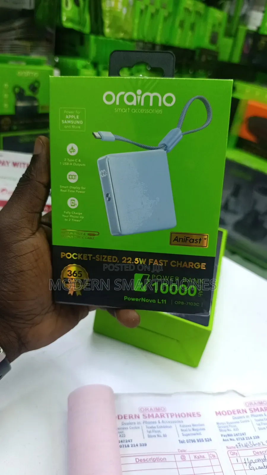 Oraimo PowerNova L11 10,000mAh 22.5W Fast Charging Power Bank