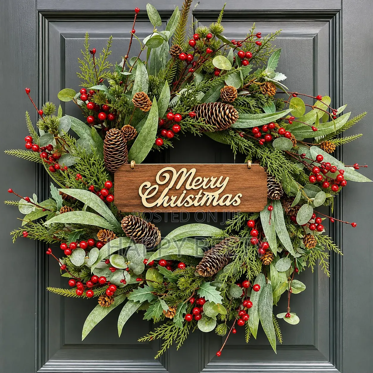 Door Wreath – 50cm Add a Touch of Luxury to Your Charisma's Season