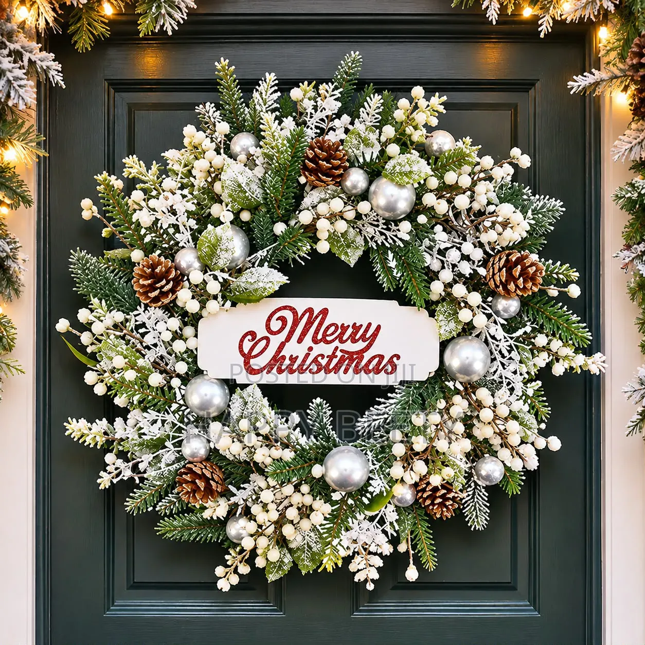Door Wreath – 50cm Add a Touch of Luxury to Your Charisma's Season