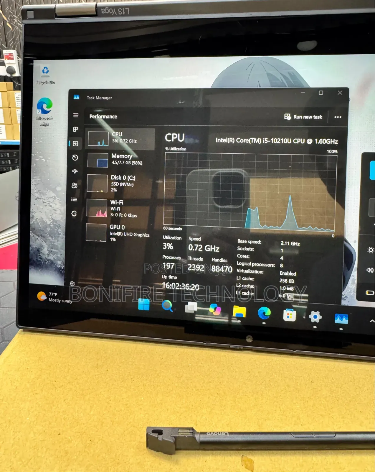 Laptop Lenovo ThinkPad L13 Yoga 8GB Intel Core i5 SSD 256GB
