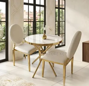 Luxury Round Dining Table With 2 Chairs