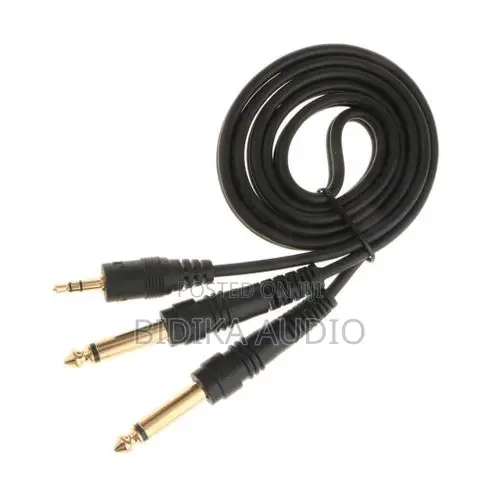 BNK 3.5Mm 1/8" TRS to Dual 6.35Mm 1/4" Ts Mono Audio Y Splitter