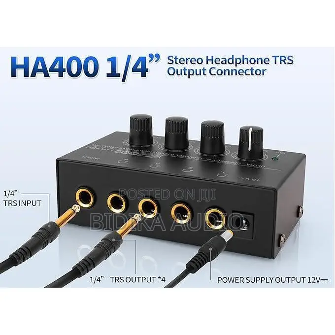 Behringer MICROAMP HA400 Ultra-Compact 4-Channel Headphone Amplifier