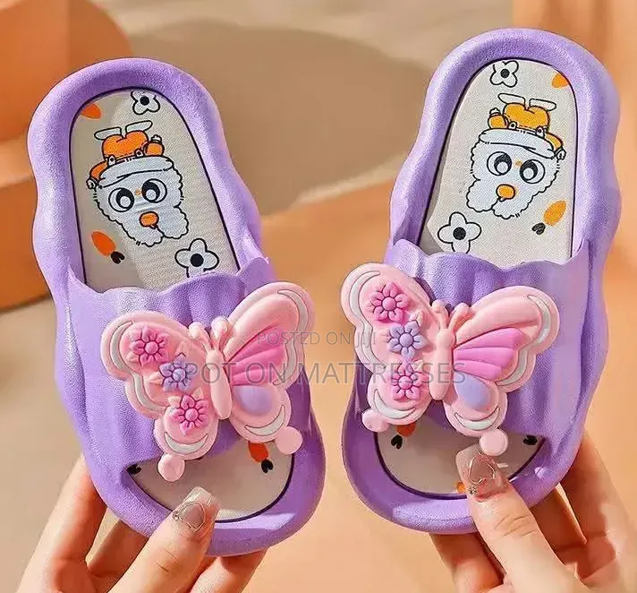 Girls Butterfly Cartoon Slides. Sizes 24-41. Countrywide Delivery!