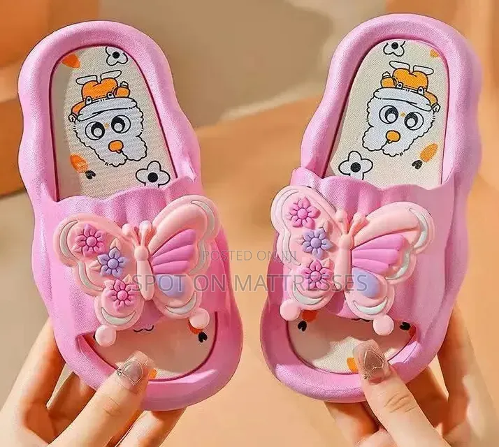 Girls Butterfly Cartoon Slides. Sizes 24-41. Countrywide Delivery!