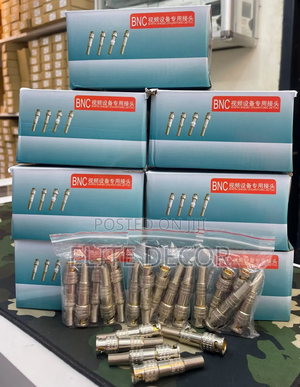 20pc BNC Male Video Connectors(screw/Twist-on Type With Spring Guards